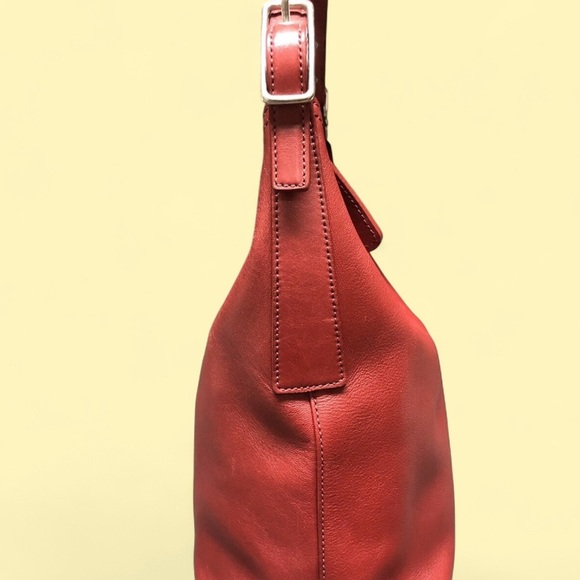 Coach Vintage Red Leather Duffle Sac Bucket Bag - Picture 5 of 13